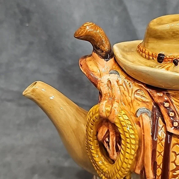 Western Tea Pot Saddle Cowboy Hat Vintage - Picture 8 of 13